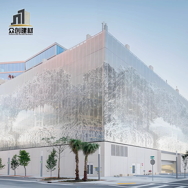 exterior aluminum panels facade